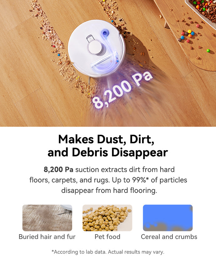 8200 Pa strong Suction Power