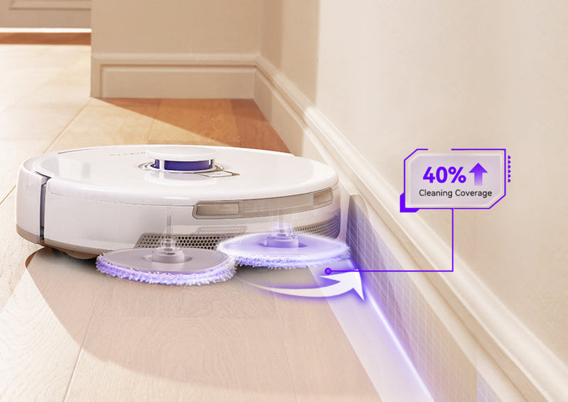 Robot Mop cleaning edges and corners